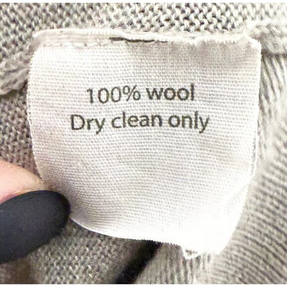 Cardigan Mens Wool Button Front Cardigan Sweater Gray Classic Preppy Academia XS - Picture 5 of 10